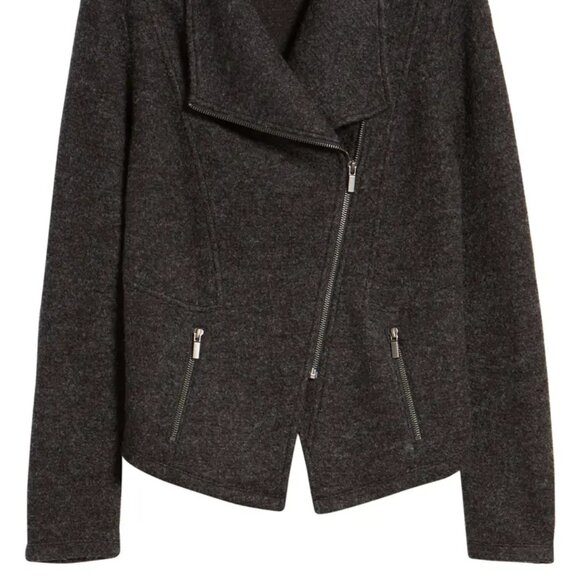 EUC Halogen Knit Moto Jacket, S, Asymmetrical black - Picture 7 of 11